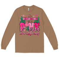 Toasted Coconut i'm dreaming of a pink christmas flamingo Long Sleeve Tee - MaliasSmallBusiness