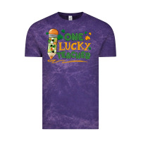 Cloud Purple one lucky teacher Vintage Tee - MaliasSmallBusiness
