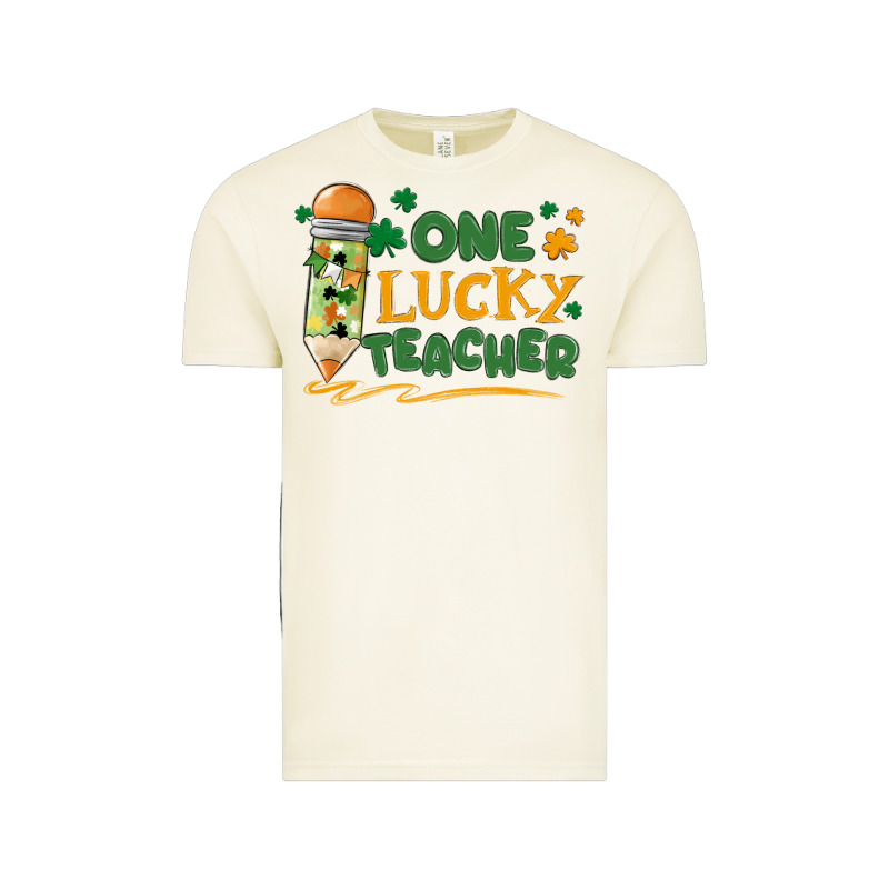 One Lucky Teacher Vintage Tee by MaliasSmallBusiness | Teevron