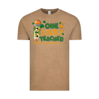 Vintage Coffee one lucky teacher Vintage Tee - MaliasSmallBusiness