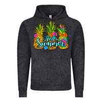Vintage Black hello summer pineapple Vintage Hoodie - Jasminsmagicworld