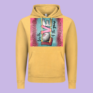 For The Love Of The Game Volleyball Vintage Hoodie Designed By Jasminsmagicworld