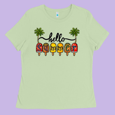 1hello Summer Ladies Tee Designed By Cowhidedigitalart