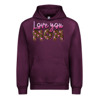Mauve Wine love you mom Urban Hoodie - FaDigitalArtStudio