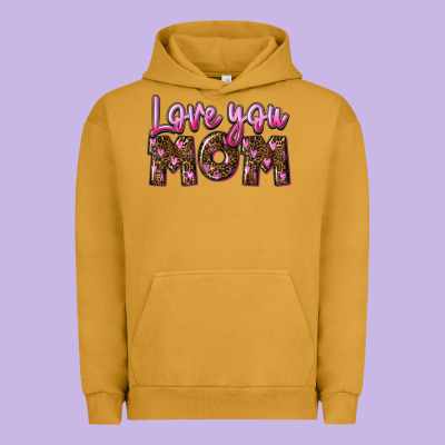 Love You Mom Urban Hoodie Designed By Fadigitalartstudio