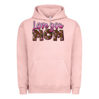 Pigment Salmon love you mom Urban Hoodie - FaDigitalArtStudio