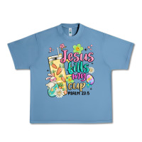 Pebble Blue easter jesus fills my cup Urban Heavy Tee - MaliasSmallBusiness