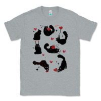 Heather Grey valentine cat Classic Tee - MaliasSmallBusiness