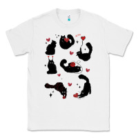 White valentine cat Classic Tee - MaliasSmallBusiness