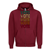 Burgundy VOTE Zipper Hoodie - Bettercallsaul