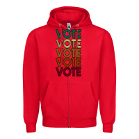 Red VOTE Zipper Hoodie - Bettercallsaul