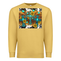 Antique Gold western crosses and sunflowers Premium Sweatshirt - TumblerDesignByShophia
