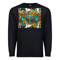 Black western crosses and sunflowers Premium Sweatshirt - TumblerDesignByShophia