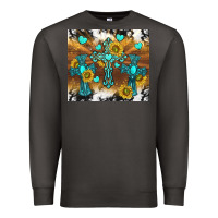 Smoke western crosses and sunflowers Premium Sweatshirt - TumblerDesignByShophia