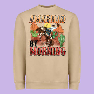 Amarillo By Morning Heavyweight Sweatshirt Designed By Maliassmallbusiness