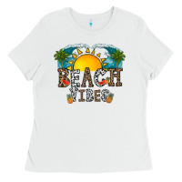 White beach vibes Ladies Tee - CowhideDigitalArt