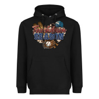Black Touchdown season Baseball Heavyweight Hoodie - HowdyJamesFarm
