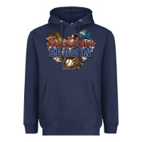 Navy Touchdown season Baseball Heavyweight Hoodie - HowdyJamesFarm