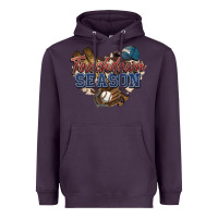 Plum Touchdown season Baseball Heavyweight Hoodie - HowdyJamesFarm
