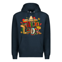Navy cinco de mayo taco lady Premium Hoodie - CowGirlArtShop