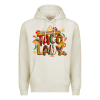 Oatmeal Heather cinco de mayo taco lady Premium Hoodie - CowGirlArtShop