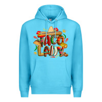 Ocean Blue cinco de mayo taco lady Premium Hoodie - CowGirlArtShop