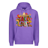 Purple cinco de mayo taco lady Premium Hoodie - CowGirlArtShop