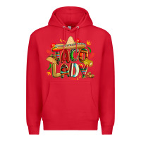 Red cinco de mayo taco lady Premium Hoodie - CowGirlArtShop