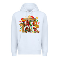 White cinco de mayo taco lady Premium Hoodie - CowGirlArtShop