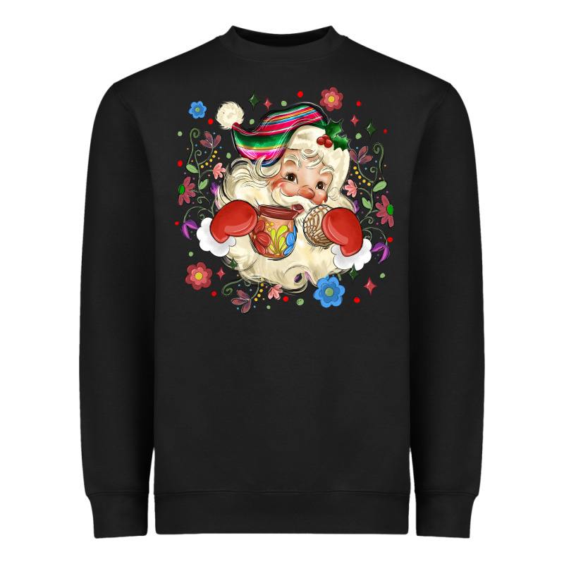 Mexican Christmas Santa Heavyweight Sweatshirt by MaliasSmallBusiness | Teevron