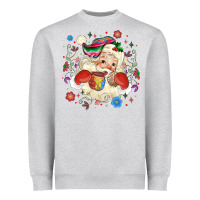 Heather Grey mexican christmas santa Heavyweight Sweatshirt - MaliasSmallBusiness