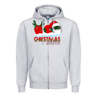 Heather Grey Christmas Spirits Baseball Zipper Hoodie - Bettercallsaul