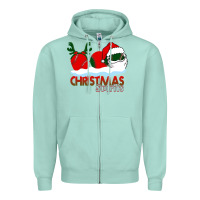 Seafoam Christmas Spirits Baseball Zipper Hoodie - Bettercallsaul