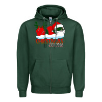 Sports Green Christmas Spirits Baseball Zipper Hoodie - Bettercallsaul