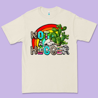 Not A Hugger Premium Tee Designed By Adodesignshop