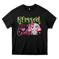 Black blessed with girls Heavy Core Tee - JahusDesignShop