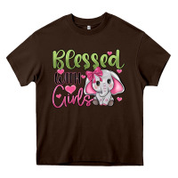 Chocolate Brown blessed with girls Heavy Core Tee - JahusDesignShop