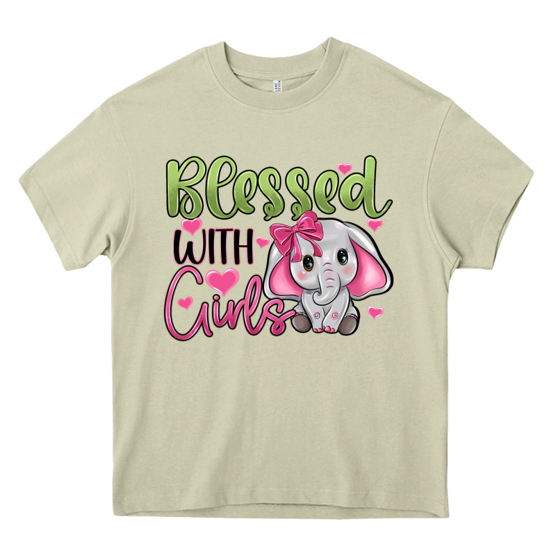 Blessed With Girls Heavy Core Tee by JahusDesignShop | Teevron