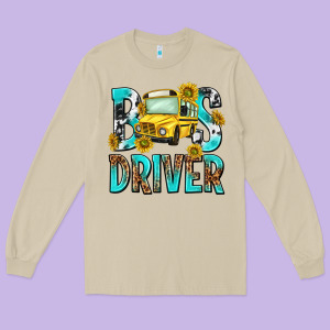Bus Driver Long Sleeve Tee Designed By Nancycooperartshop