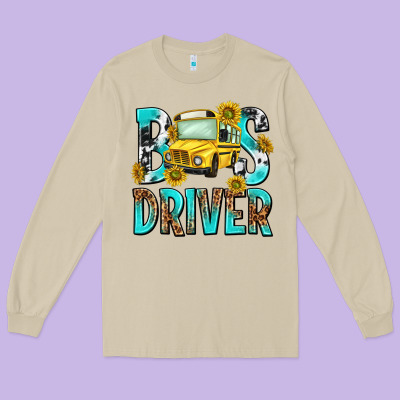 Bus Driver Long Sleeve Tee Designed By Nancycooperartshop