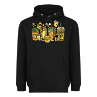 Black Honey bee coffee cups Heavyweight Hoodie - HowdyJamesFarm