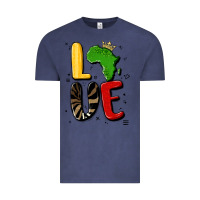 Vintage Denim africa love Vintage Tee - MaliasSmallBusiness