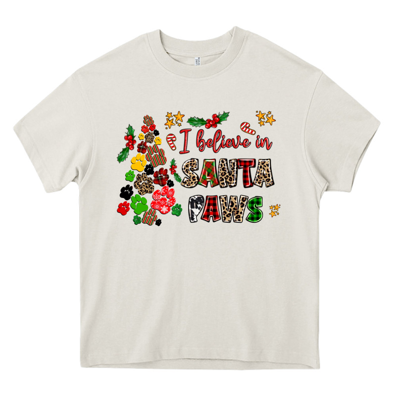 I Believe In Santa Paws Heavy Core Tee by AdoDesignShop | Teevron