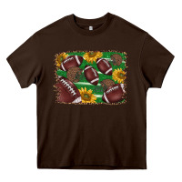 Chocolate Brown American football background Heavy Core Tee - BarkalooDesign