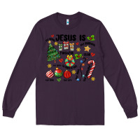 Plum religious christmas Long Sleeve Tee - MaliasSmallBusiness