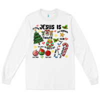 White religious christmas Long Sleeve Tee - MaliasSmallBusiness
