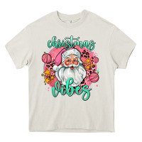 Cream christmas vibes santa Heavy Core Tee - AdoDesignShop