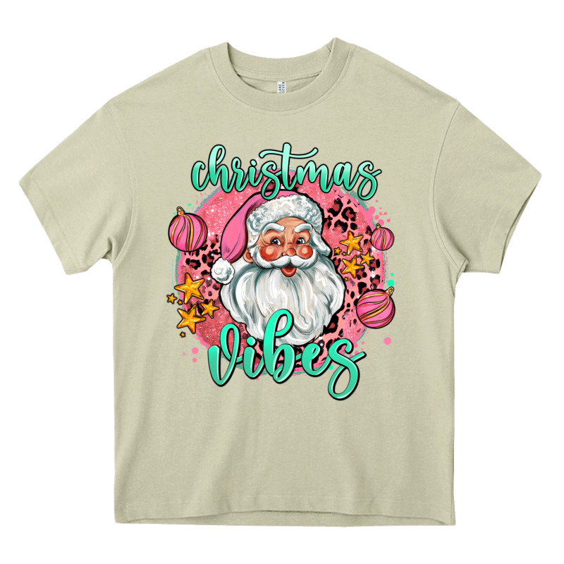 Christmas Vibes Santa Heavy Core Tee by AdoDesignShop | Teevron
