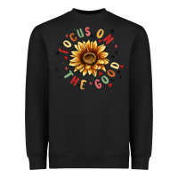 Black focus on the good Heavyweight Sweatshirt - MaliasSmallBusiness