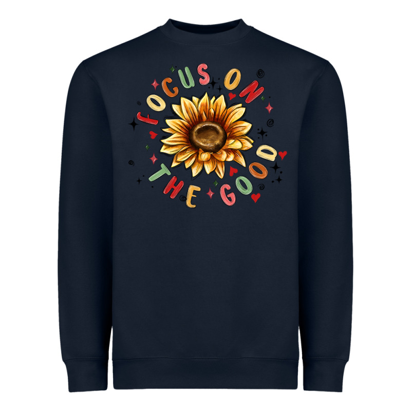 Focus On The Good Heavyweight Sweatshirt by MaliasSmallBusiness | Teevron